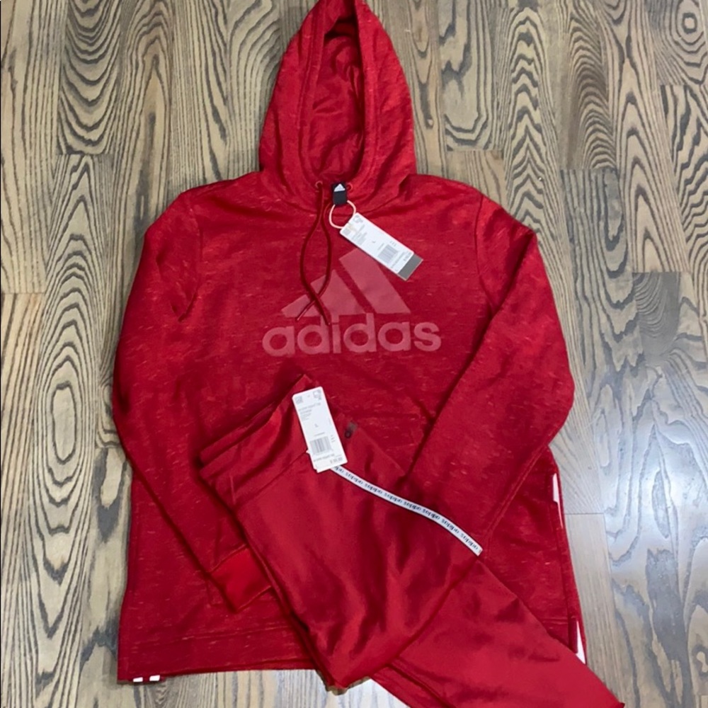 Brand new Adidas sweatshirt and leggings.